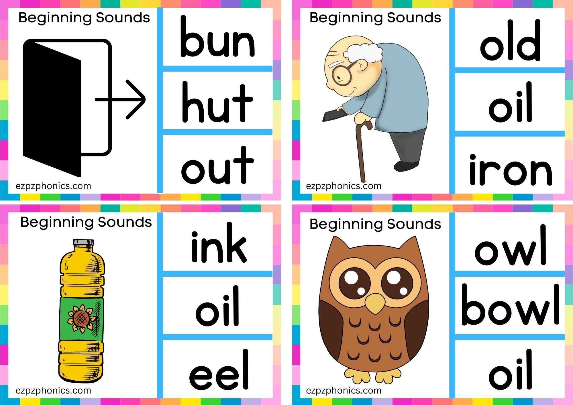 Letter O Look At The Image And Clip The Correct Word Group 1